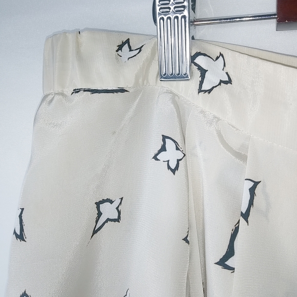 West Bay 22W Cotton Blossom Patterned Skirt in Beige Brown Plus Workwear - Picture 4 of 11